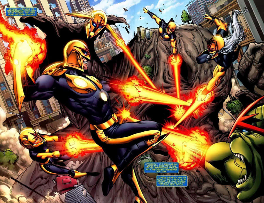 Behold The Elegance Of Nova Corps, Protectors Of The Galaxy. Wallpaper