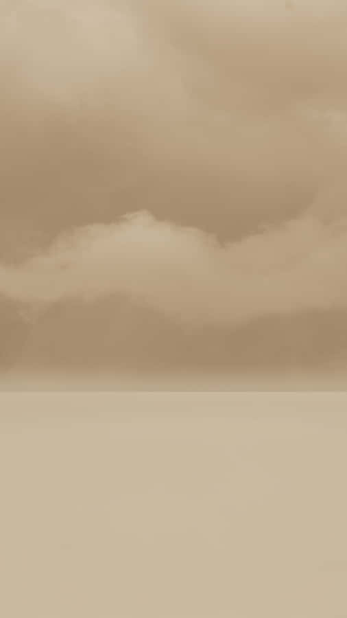 Beige_ Cream_ Clouds_ Aesthetic Wallpaper