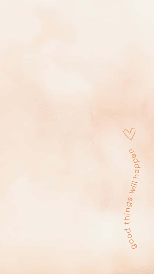 Beige Cream Inspirational Quote Wallpaper