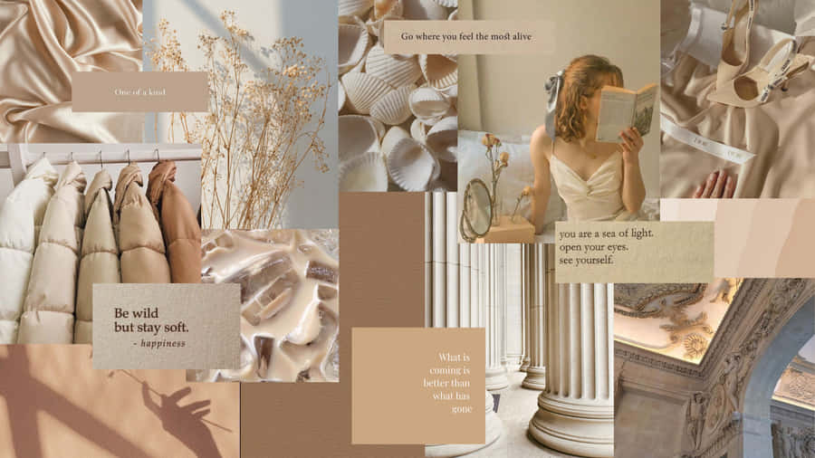 Beige Desktop Girly Wallpaper