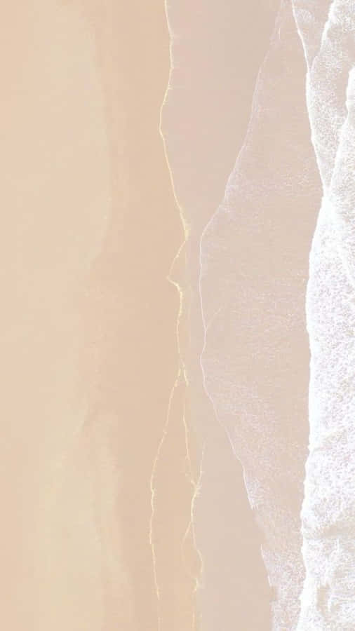Beige Sandsand Foamy Waves Wallpaper