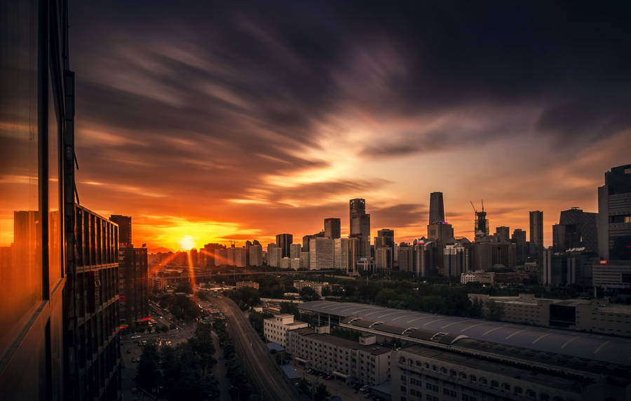 Beijing Modern Cityscape Wallpaper
