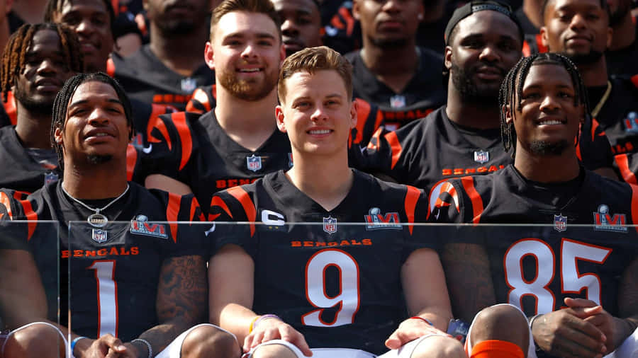 Bengals_ Team_ Photo_ Joe_ Burrow_ Ja Marr_ Chase Wallpaper