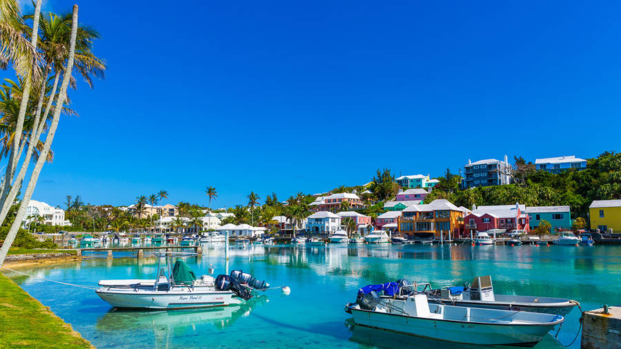 Bermuda Hamilton Ship Dock Wallpaper