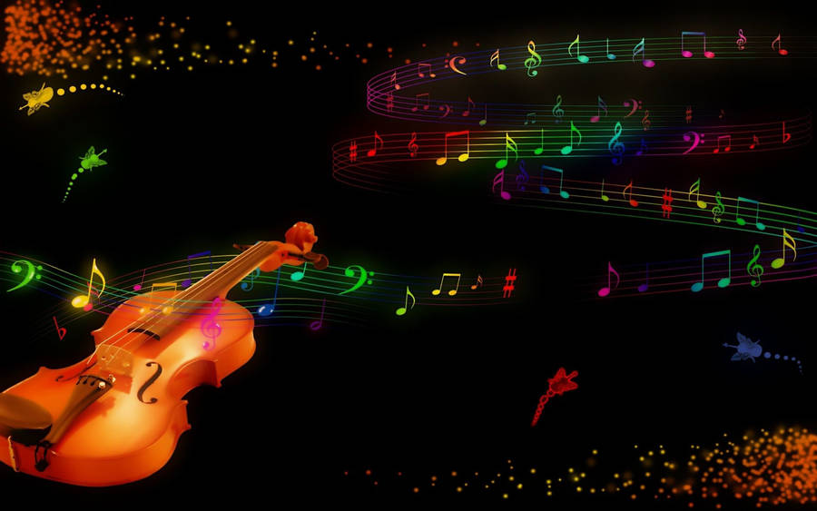 Best Cool Music Notes Graphic Art Wallpaper