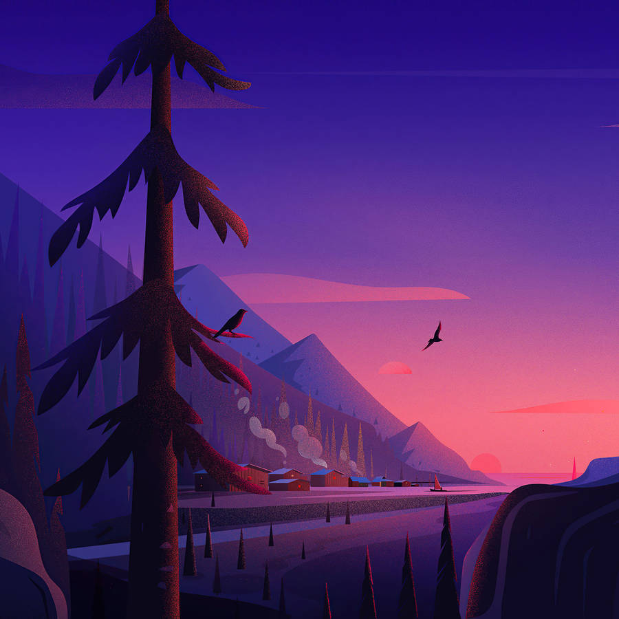 Best Ipad Sunset Art Wallpaper