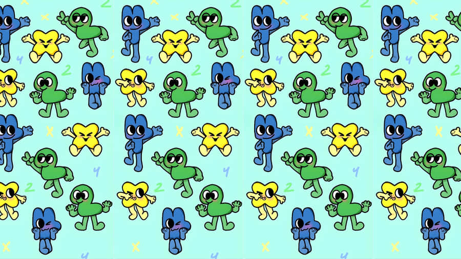 Bfdi Character Pattern Wallpaper