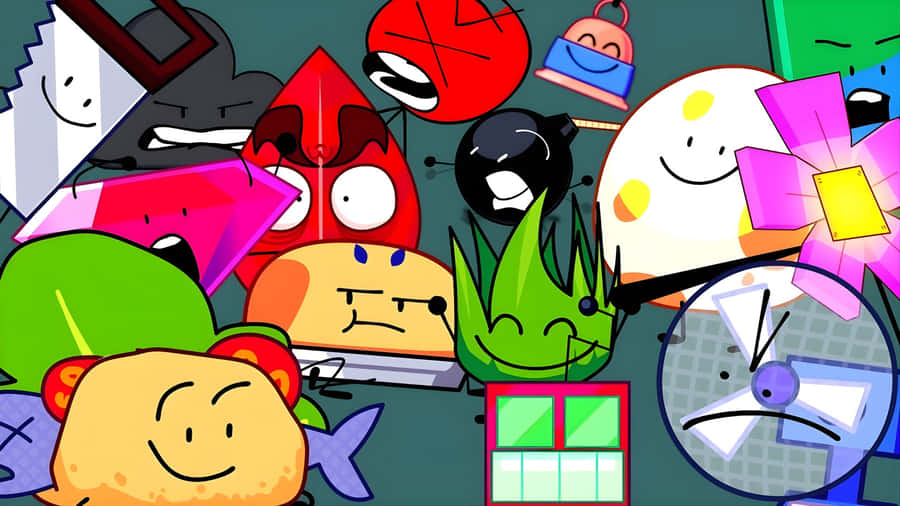 Bfdi Characters Group Shot Wallpaper