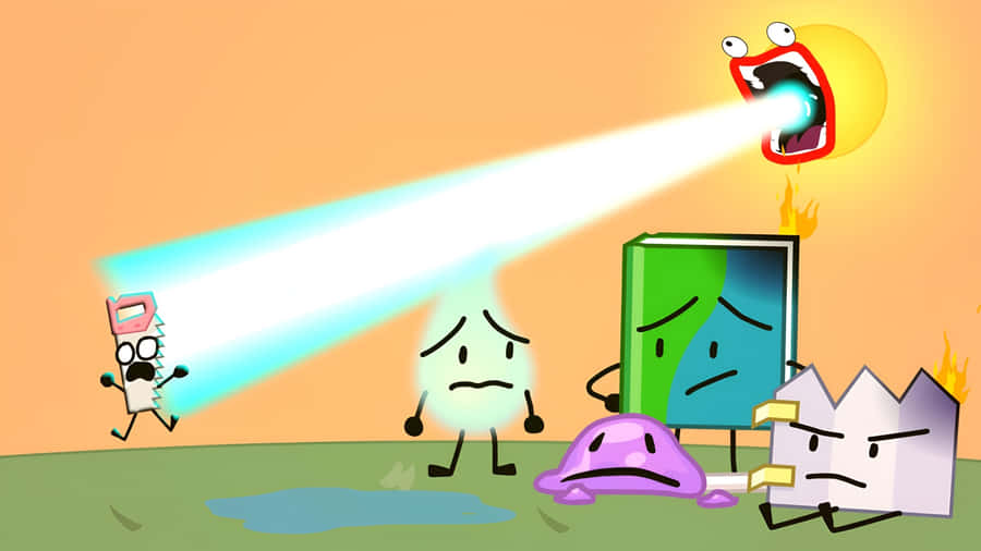Bfdi Characters In Danger Wallpaper