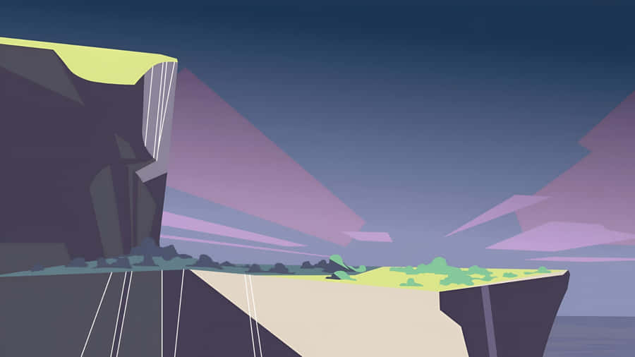 Bfdi Cliffside Landscape Wallpaper