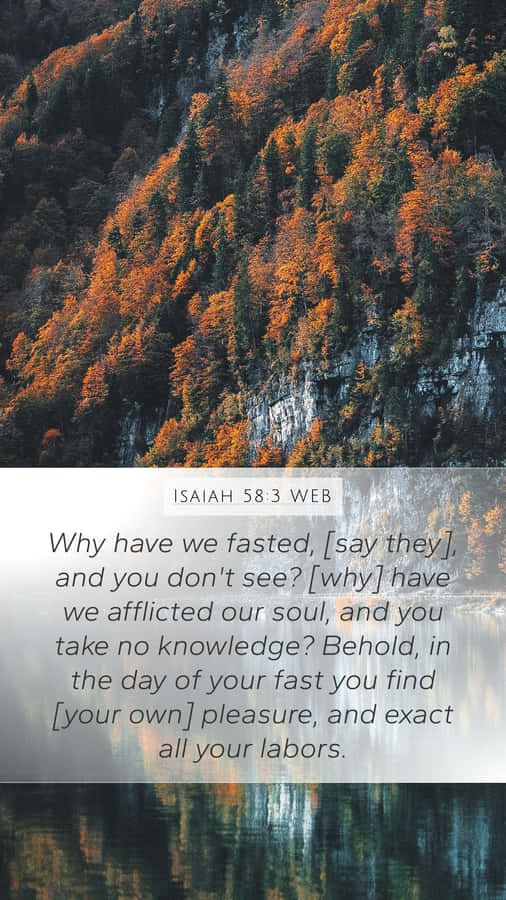 Bible Verse From Isiah That People Must Exact Their Labors Wallpaper