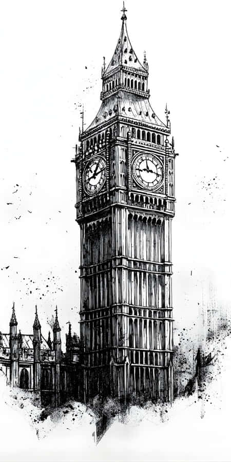 Big Ben London Sketch Wallpaper