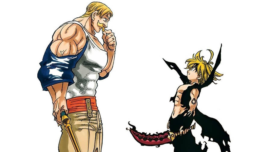 Big Escanor Small Meliodas Wallpaper