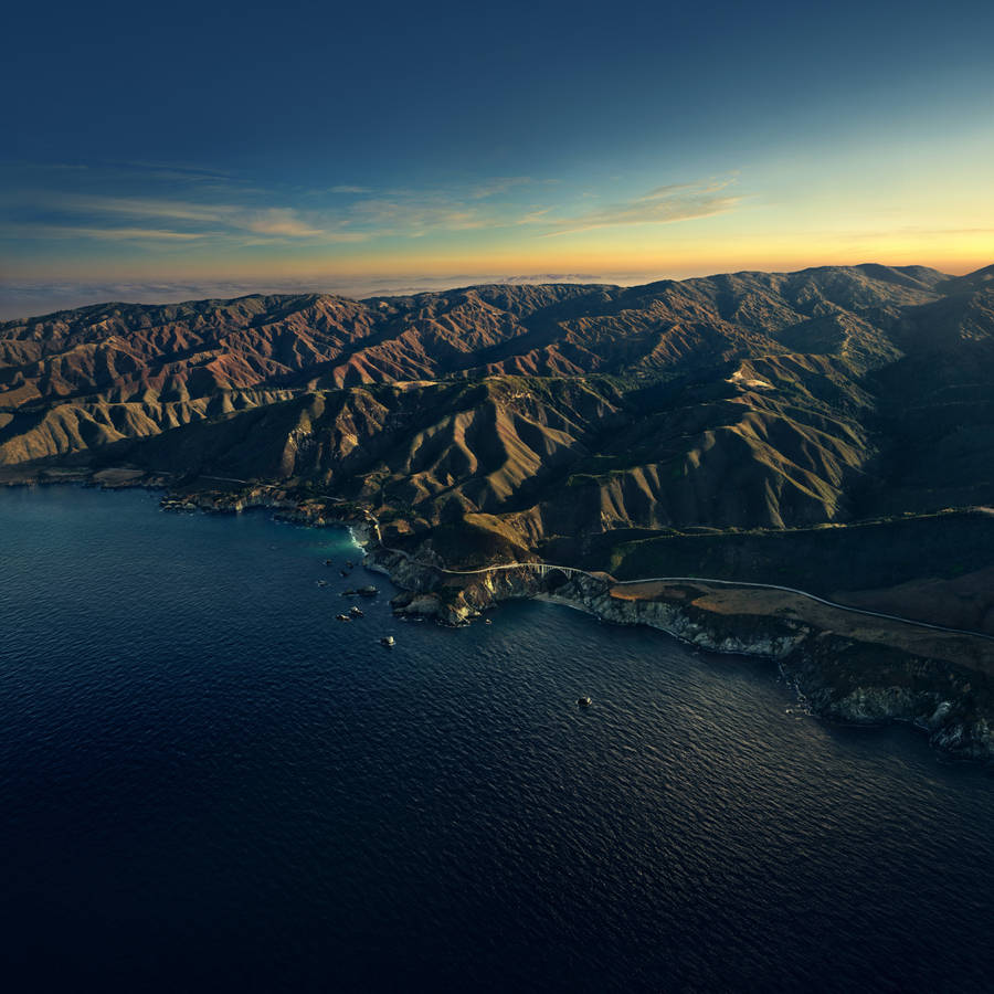 Big Sur Horizon On Mountainous Terrain Wallpaper