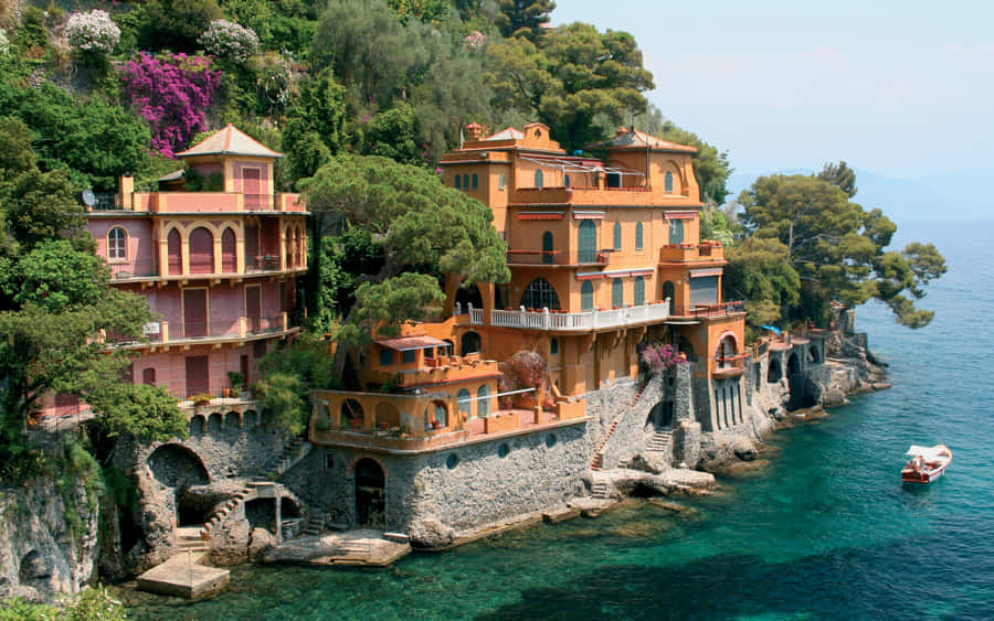 Big Villa In Portofino Italy Wallpaper