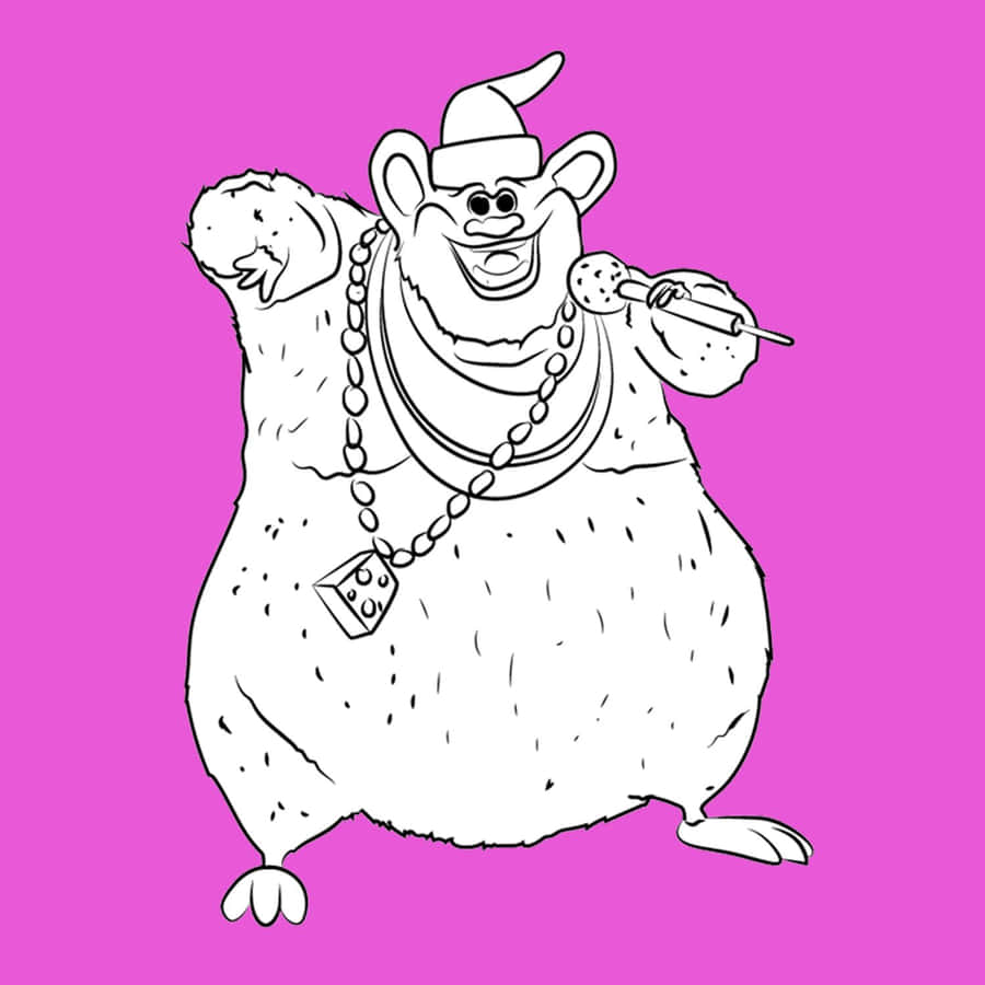 Biggie Cheese Stylized Illustration Wallpaper