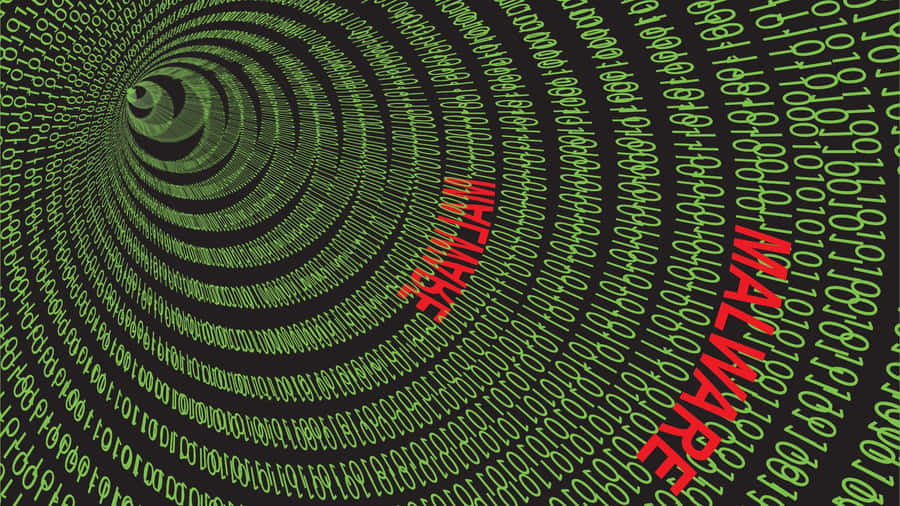 Binary Code Tunnel Mixed With Malware Wallpaper