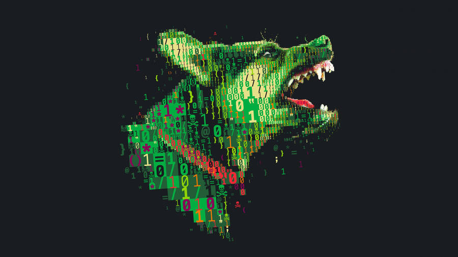 Binary Dog Art Wallpaper