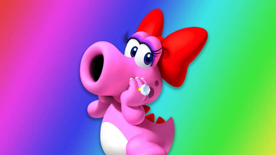 Birdo Strikes A Pose - Nintendo Character In Vibrant Colors Wallpaper