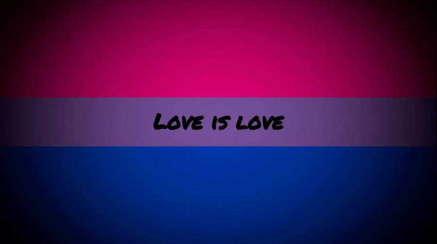 Bisexual Flag Love Is Love Wallpaper