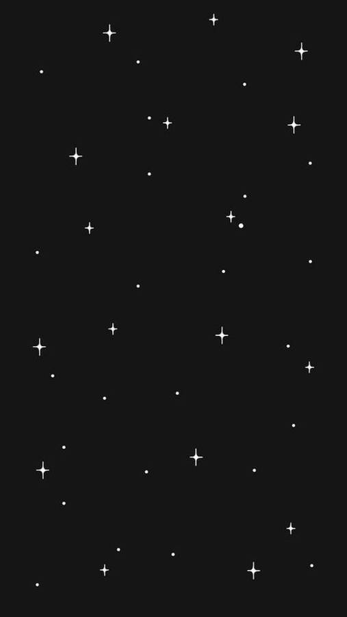 Black Aesthetic Iphone Stars In Sky Wallpaper