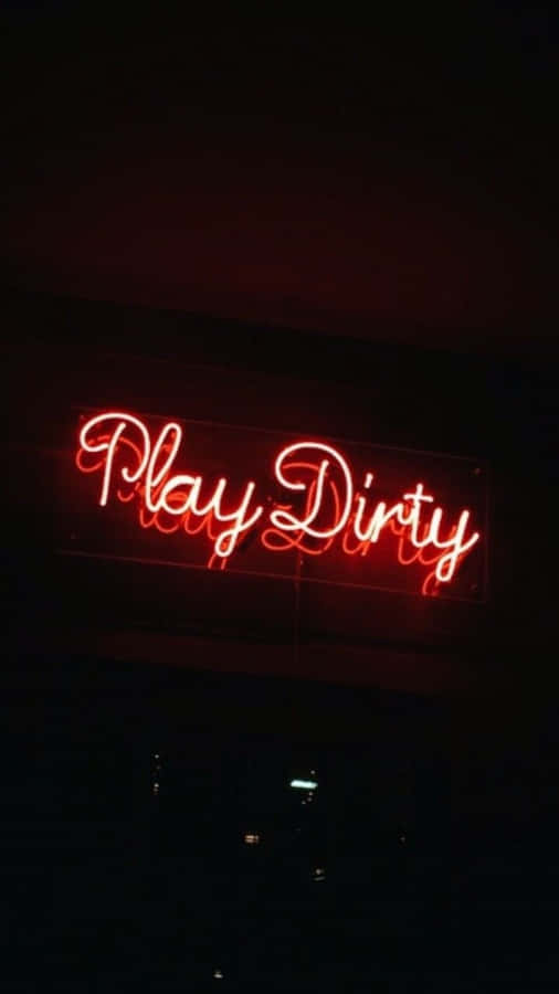 Black And Red Aesthetic Play Dirty Led Light Wallpaper