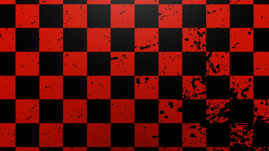 Black And Red Checkered Pattern Wallpaper