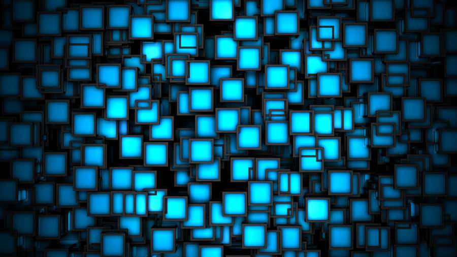Black And Teal Cubes Wallpaper