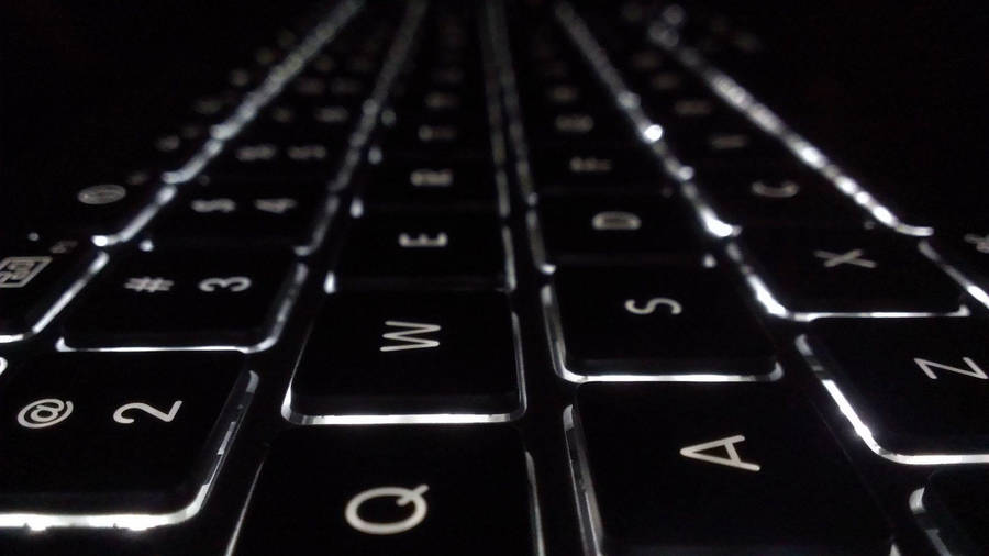 Black And White Aesthetic Glowing Keyboard Wallpaper