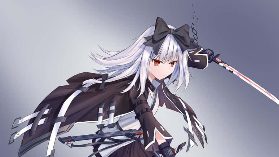 Black And White Anime Girl Wallpaper