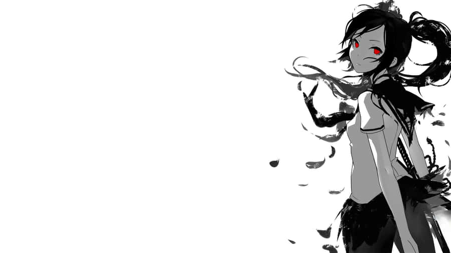 Black And White Anime Girl Wallpaper
