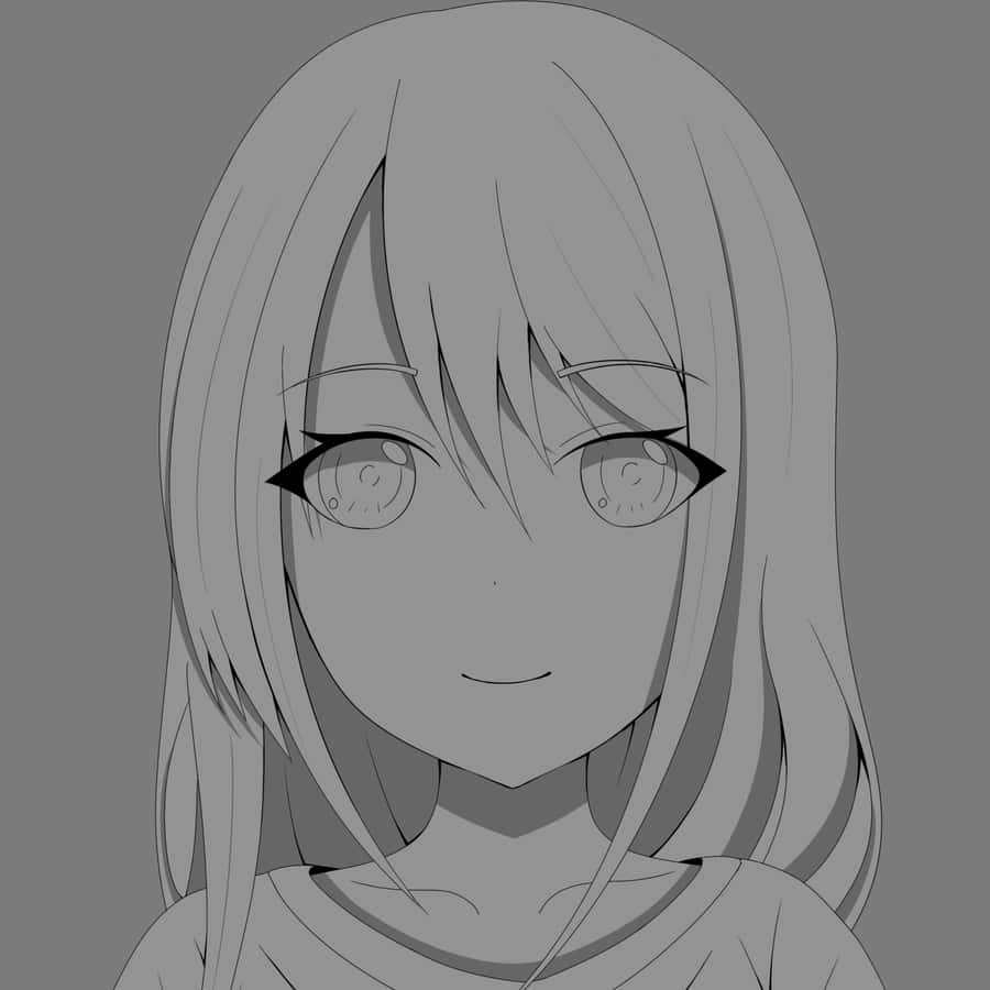 Black And White Anime Girl Wallpaper