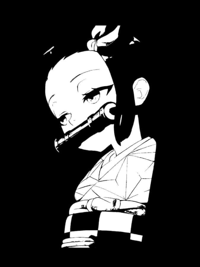 Black And White Anime Girl Wallpaper