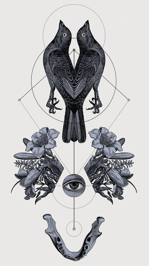 Black And White Art Aesthetic Wallpaper