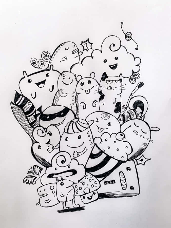 Black And White Artwork Wallpaper