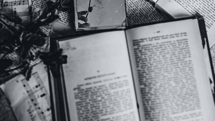 Black And White Book 1920 X 1080 Wallpaper Wallpaper