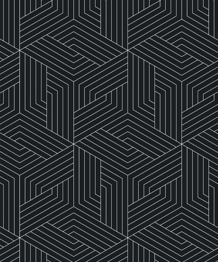 Black And White Geometric Pattern Wallpaper Wallpaper