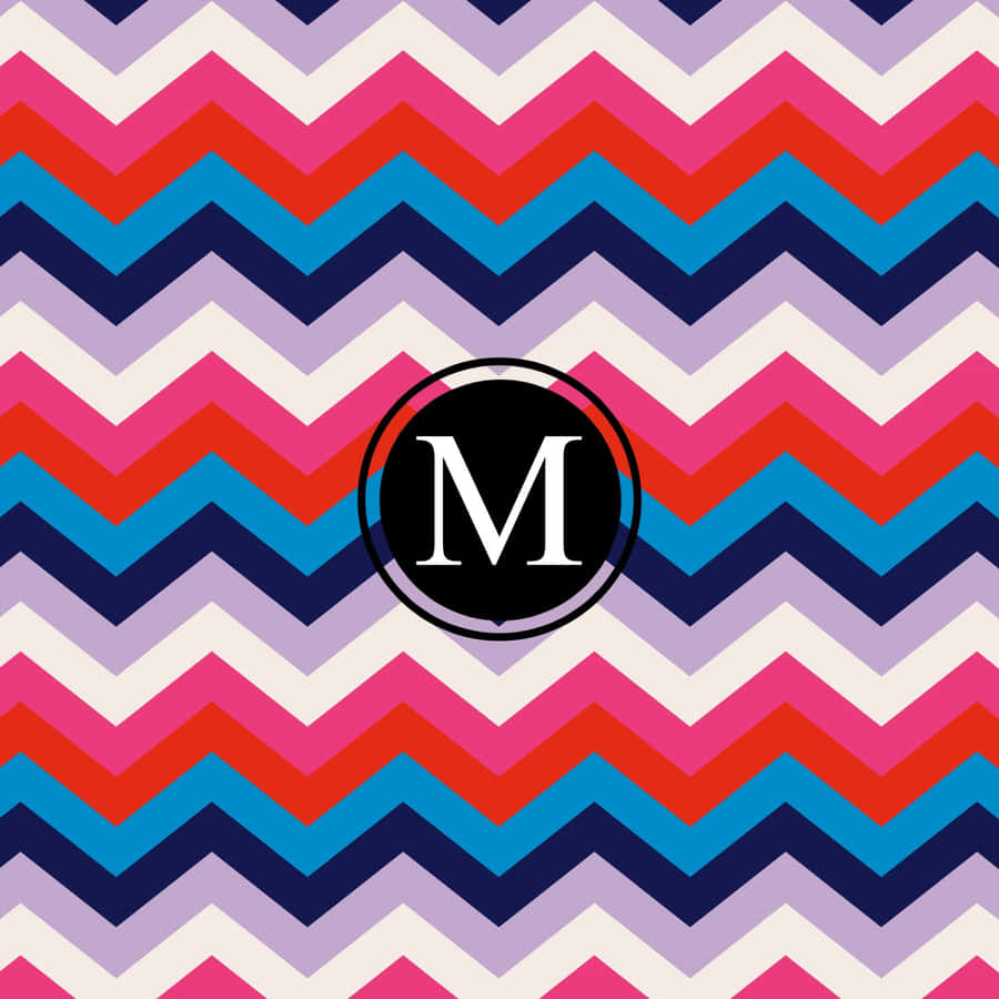 Black And White M Monogram Desktop Wallpaper