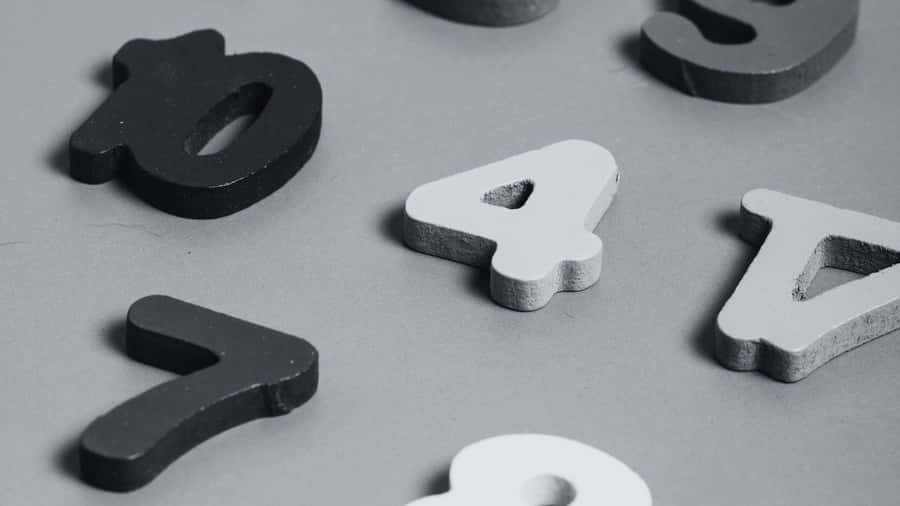 Black And White Numbered Grid Background Wallpaper