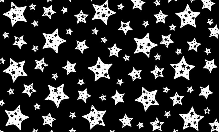 Black And White Star Wallpaper Wallpaper
