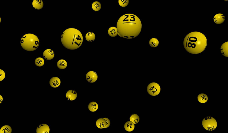 Black And Yellow Lottery Balls Wallpaper