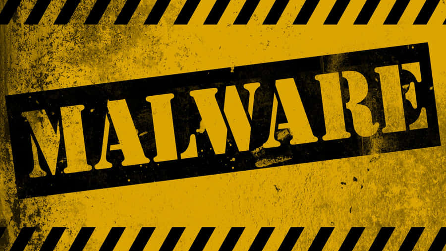 Black And Yellow Malware Sign Wallpaper