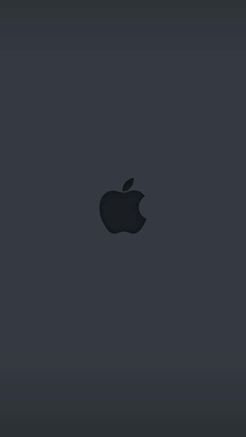 Black Apple Logo In Gray Wallpaper