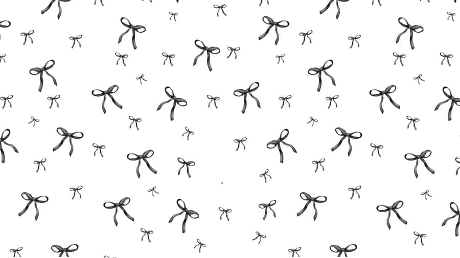Black Bow Pattern Wallpaper