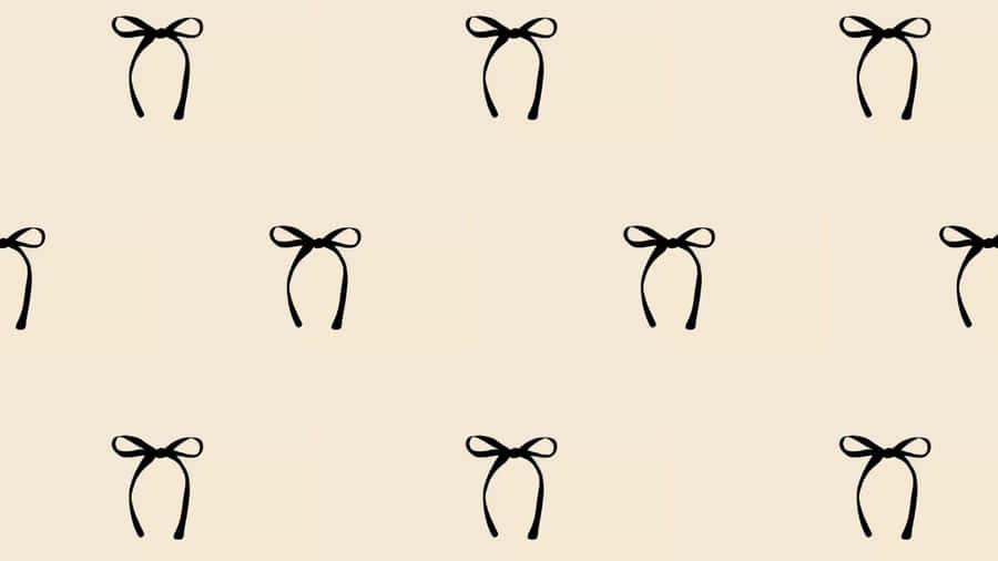 Black Bow Pattern Design Wallpaper