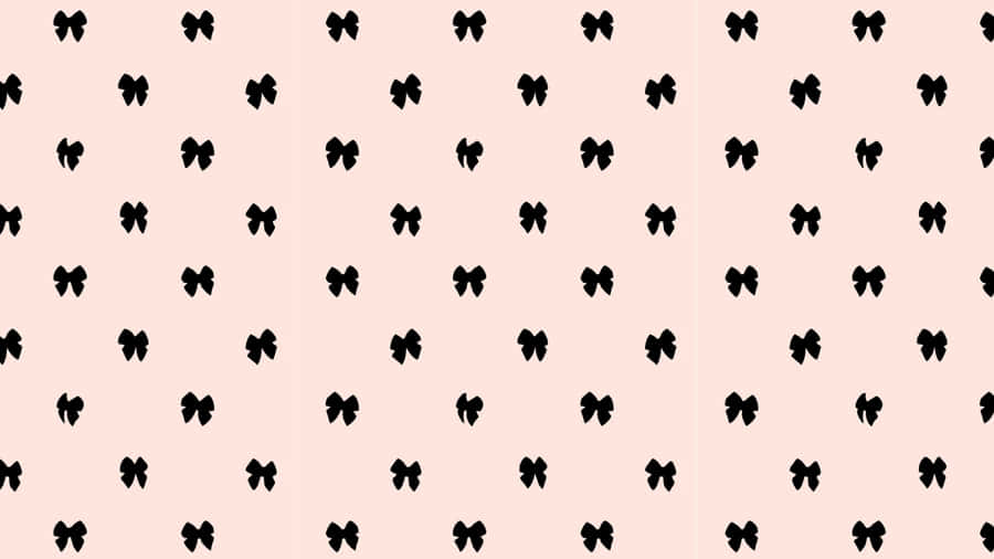 Black Bow Pattern Design Wallpaper