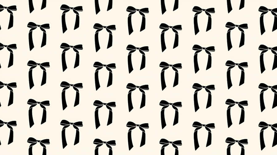 Black Bow Pattern Design Wallpaper