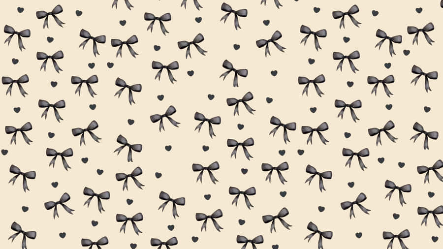 Black Bow Pattern Design Wallpaper