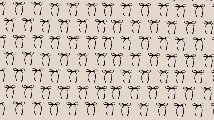 Black Bow Pattern Design Wallpaper