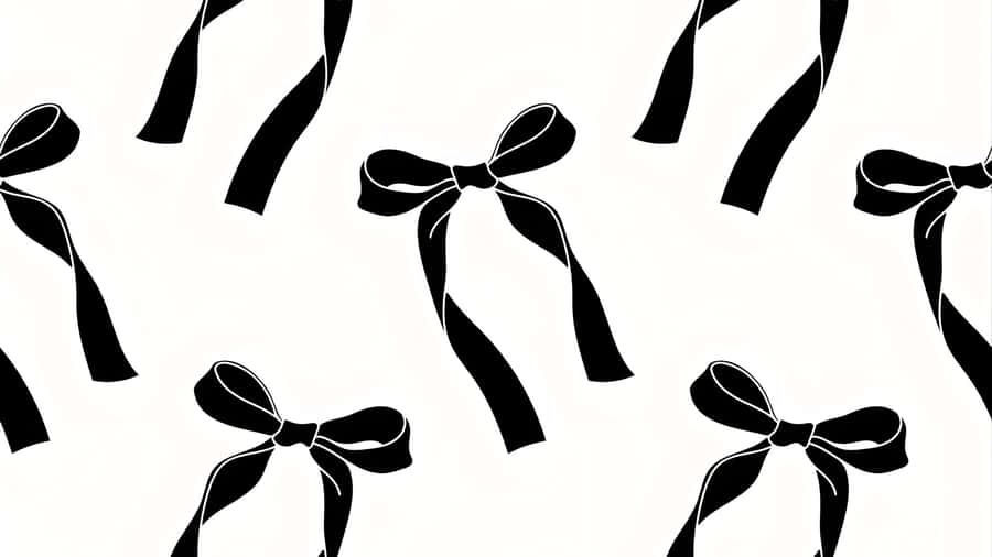 Black Bow Pattern Wallpaper